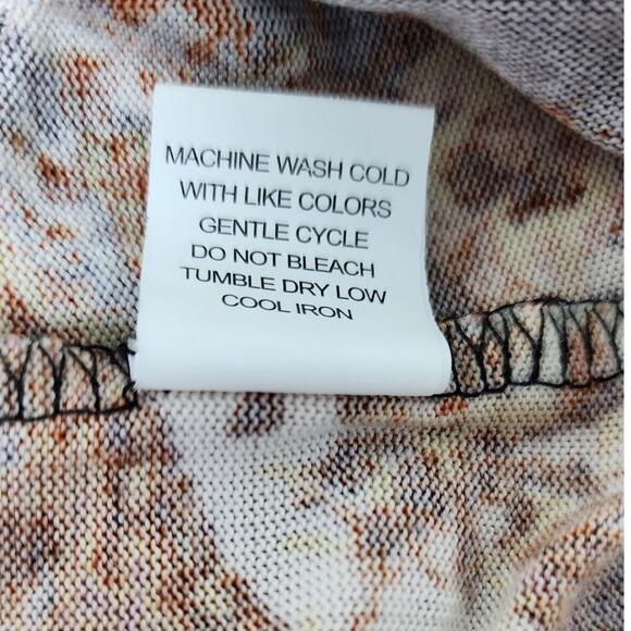 Susan Graver Tribal Paisley Blouse 3/4 sleeves Women's XL All Over Pattern Top - Picture 5 of 6